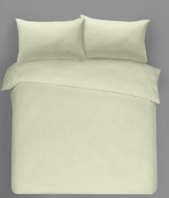 Satin Stripe Duvet Cover Tc-300 100% Egyptian Cotton Luxury Soft Quilt Bedding Set With Pillowcase in All Sizes - image 1