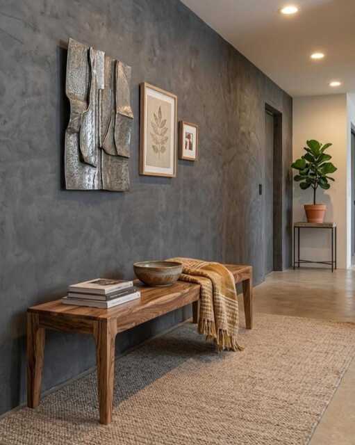 Reclaimed Teak Wood Bench, Rustic Entryway Hallway Bench For Living Room Decor - image 1