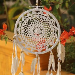Sale Bali Dream Catcher Wall Hanging, Boho, Bohemian, Crochet, Knit, Boho Catcher, Gift Ideas, Christmas Gift, Halloween - White Color - thumbnail 3