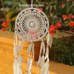 Sale Bali Dream Catcher Wall Hanging, Boho, Bohemian, Crochet, Knit, Boho Catcher, Gift Ideas, Christmas Gift, Halloween - White Color - thumbnail 2