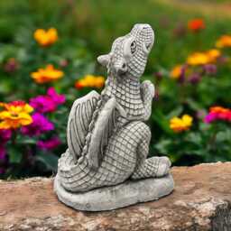 Stone Dragon Statue Concrete Figurine Guardian Sculpture Medieval Decor Outdoor Concrete Art Gift For Lovers Garden Home - thumbnail 3