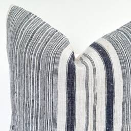 Gray Neutral Tribal Hemp Hand Woven Natural Dye Color Lumbar Pillow Cover - thumbnail 2