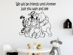 Wall Decal Winnie The Pooh & Friends Quote Vinyl Sticker Art Home Baby Room Mural Nursery Decor Ms326