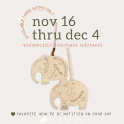 Personalized Wooden Elephant Christmas Ornament Custom Name Animal Keepsake Holiday - thumbnail 1