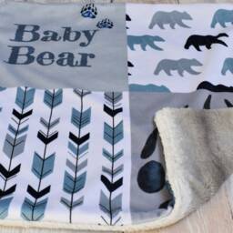 Baby Bear Lovey - Security Blanket Mini Paw Gift Minky - thumbnail 4