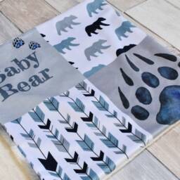 Baby Bear Lovey - Security Blanket Mini Paw Gift Minky - thumbnail 3