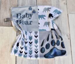 Baby Bear Lovey - Security Blanket Mini Paw Gift Minky - thumbnail 1