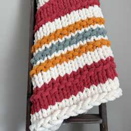 Handmade Chunky Knit Chenille Blanket Soft Jumbo Throw, Oversized Blanket - thumbnail 4