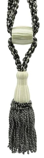 "D??copro Curtain & Drapery Tassel Tieback, Adjustable Cord Length, Length 5 1/2"", Spread 24" - image 1