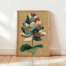 Lotus Flower Poster, Asian Botanical Wall Art, Nature Print - thumbnail 4