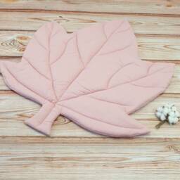 Organic Cotton Maple Leaf Baby Play Mat Two-Tone Nursery Rug - thumbnail 3