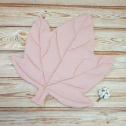 Organic Cotton Maple Leaf Baby Play Mat Two-Tone Nursery Rug - thumbnail 4