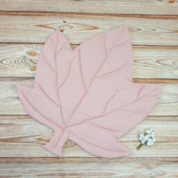 Organic Cotton Maple Leaf Baby Play Mat Two-Tone Nursery Rug - thumbnail 2