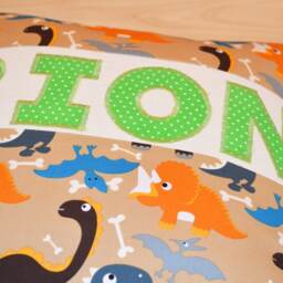 Personalised Dinosaur Cushion, Handmade Cushions For Children, Children's Animal Nursery Children - thumbnail 3