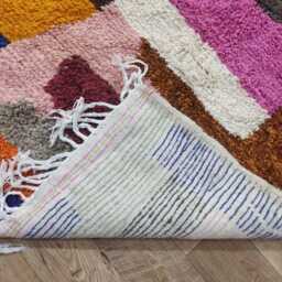 Handmade Moroccan Wool Rug - Colorful Berber Rug, Bohemian Style - thumbnail 4