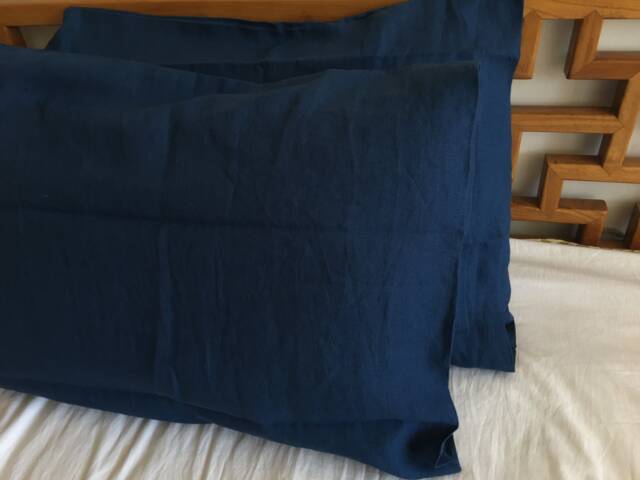 "A Pair Pre Washed 100% Flax Linen Pillowcases 20x30"" 20x40" - image 1