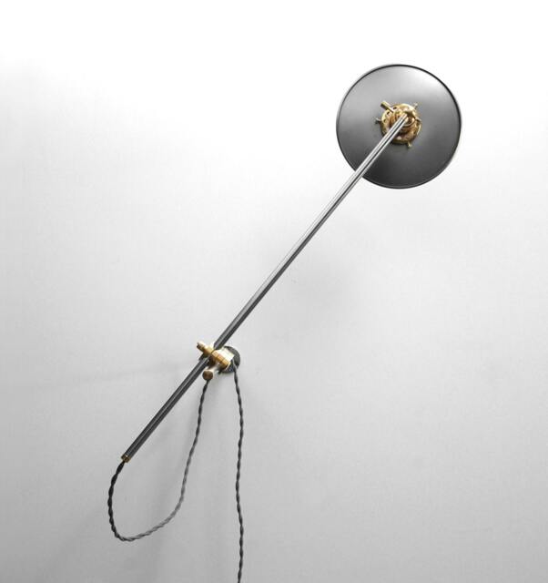 Wall Lamp - Adjustable Extension Boom Bedside Sconce Articulating Industrial Brass Scissor Light Sb1 - image 1