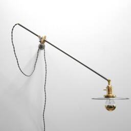 Wall Lamp - Adjustable Extension Boom Bedside Sconce Articulating Industrial Brass Scissor Light Sb1 - thumbnail 2
