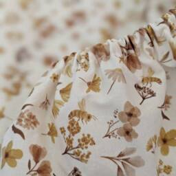 Bumblebee Floral Crib Sheet Blush Rose Baby Bedding - thumbnail 3