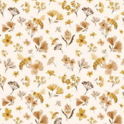 Bumblebee Floral Crib Sheet Blush Rose Baby Bedding - thumbnail 2