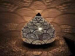 Moroccan Brass Floor Lamp - Black Lantern, Hand-Pierced Heirloom Quality