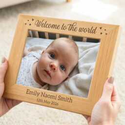 Personalised Newborn Baby Photo Frame, Welcome To The World Picture Frames - thumbnail 3