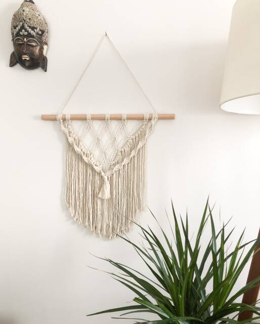 Macrame Wall Hanging, Cotton Hanging Decor, Diy Art, Mural, Housewarming Gift, Home Yarn Tapestry - image 1