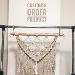 Macrame Wall Hanging, Cotton Hanging Decor, Diy Art, Mural, Housewarming Gift, Home Yarn Tapestry - thumbnail 4