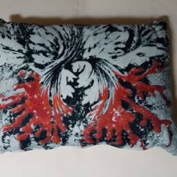Cushion, Velvet Square Decorative Rectangular Flower Pattern Fabric - thumbnail 2