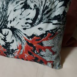 Cushion, Velvet Square Decorative Rectangular Flower Pattern Fabric - thumbnail 4