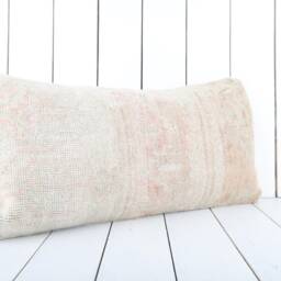 Vintage Turkish Kilim Lumbar Pillow Cover 12x24 Inch - thumbnail 2