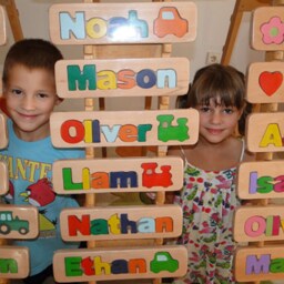Personalized Name, Puzzle Personaziled Toy, Baby Wooden Custom Name Puzzle, Free Engraving, James - thumbnail 3