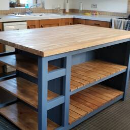 Open Shelves Dining Kitchen Island - The Cambridge - thumbnail 3