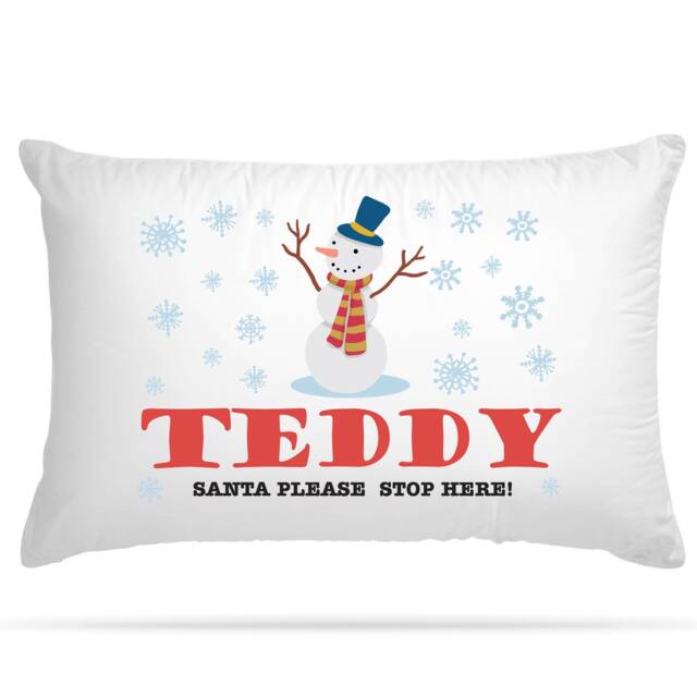 Personalised Christmas Santa Themed Pillow Case 9 Different Design Option For A Fun Xmas Decorations Any Name Unique Keepsake Gift For Kids - image 1