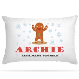 Personalised Christmas Santa Themed Pillow Case 9 Different Design Option For A Fun Xmas Decorations Any Name Unique Keepsake Gift For Kids - thumbnail 2
