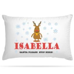 Personalised Christmas Santa Themed Pillow Case 9 Different Design Option For A Fun Xmas Decorations Any Name Unique Keepsake Gift For Kids - thumbnail 3