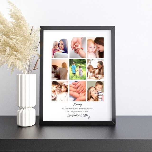 Personalised Mummy Picture Print, Collage Print Photo Frame, Mum Gift For Wife Mother Birthday Frame - image 1