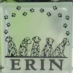 Dalmatian Puppy Dogs Nightlight, Dog Glass Light Block - thumbnail 4