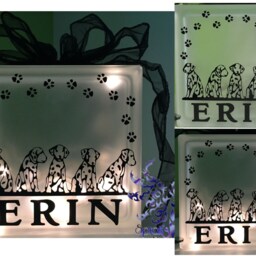 Dalmatian Puppy Dogs Nightlight, Dog Glass Light Block - thumbnail 3