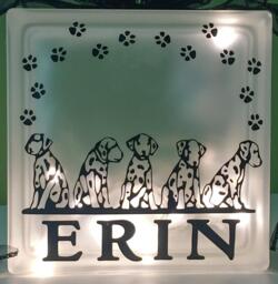Dalmatian Puppy Dogs Nightlight, Dog Glass Light Block