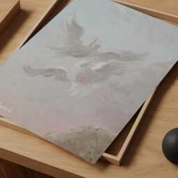 Two Doves, Oil Painting By M. Marcia - Fine Art Print - thumbnail 2
