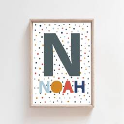 Boys Nursery Print, Name Blue Prints, Bedroom Decor, Playroom Wall Art, Kids Room - thumbnail 2