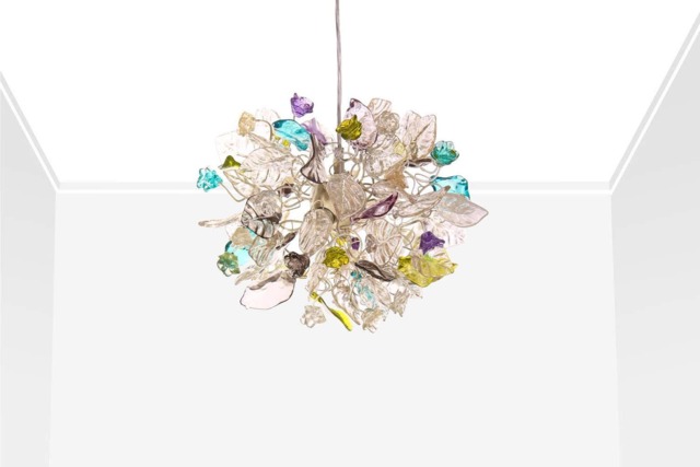 Ceiling Pendant Light With Flowers & Leaves , Island Falls For Kitchen, Bathroom, Children Rooms Or Hall - image 1