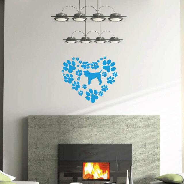 Schnauzer Inspired Dog With Paw Print Heart.... E00056 - image 1