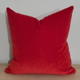 Linwood Velvet Wonderland Double Dragon Lacquer Red & Omega Cushion Cover 45x45 cm - thumbnail 3