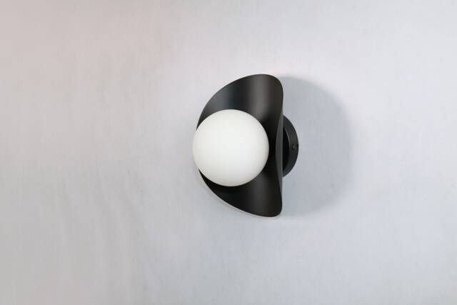 Wall Lighting - Matte Black Aluminum Lamp Vanity Light Fixture, Sconce Small Valentine Model Ranor Design - image 1