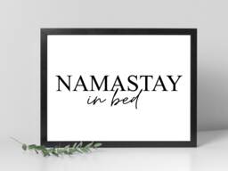 Namastay Lanscape Wall Print, Framed Poster - Namaste Bedroom Life Quote Home Decor Gift A5 A4 A3 - thumbnail 1