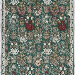 8x10 Hand-Knotted Wool Oushak Rug Floral Design, Muted Colors, New Zealand - thumbnail 2