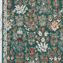 8x10 Hand-Knotted Wool Oushak Rug Floral Design, Muted Colors, New Zealand - thumbnail 3