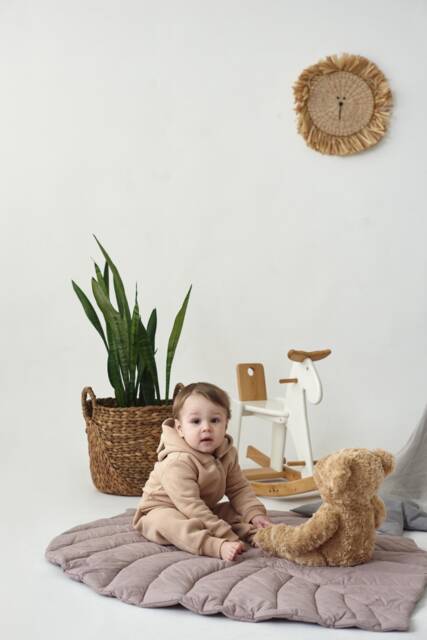 Leaf Baby Play Mat Organic Cotton Tummy Time Floor Cushion - image 1
